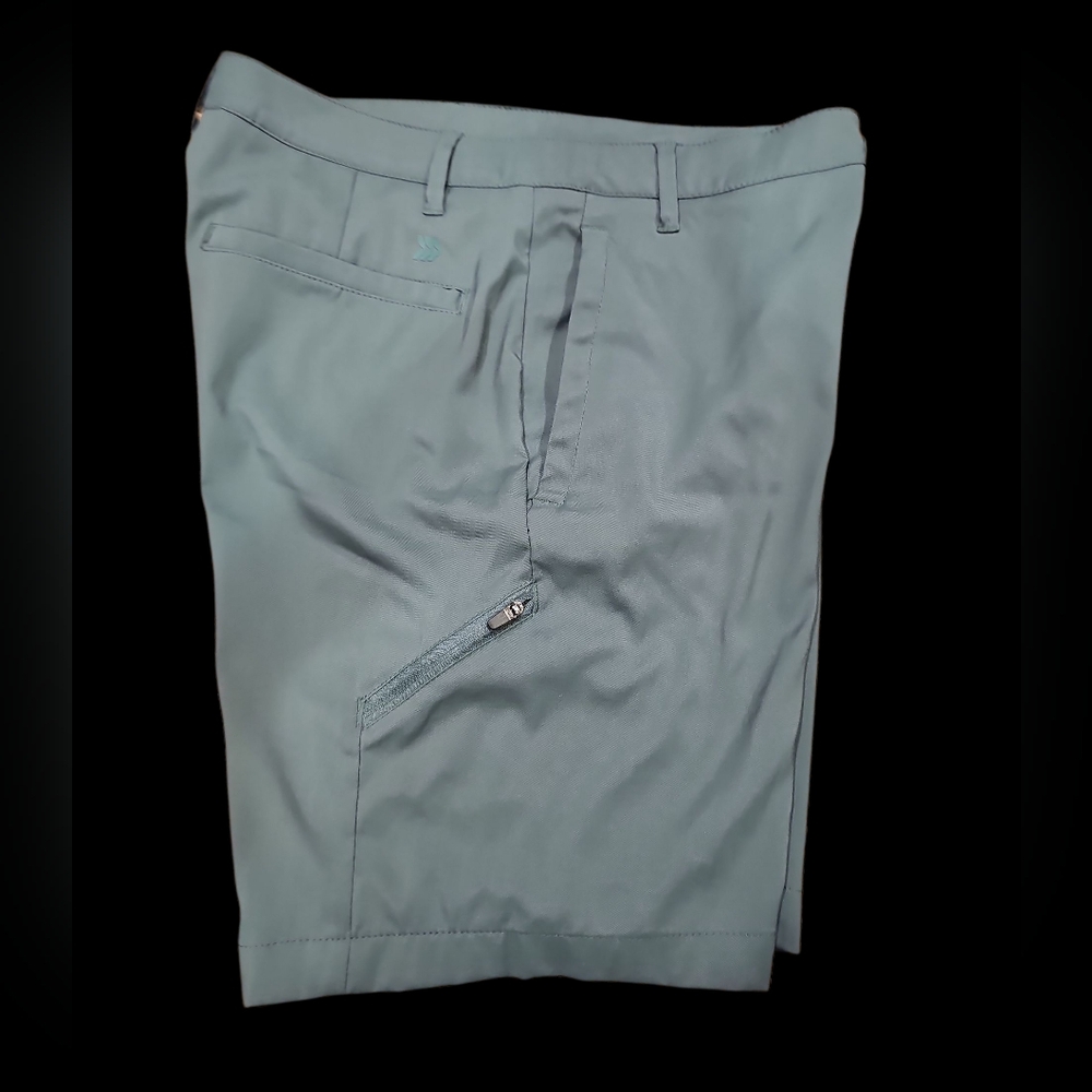 All in Motion Olive Green Flat Front Shorts - Picture 5 of 6